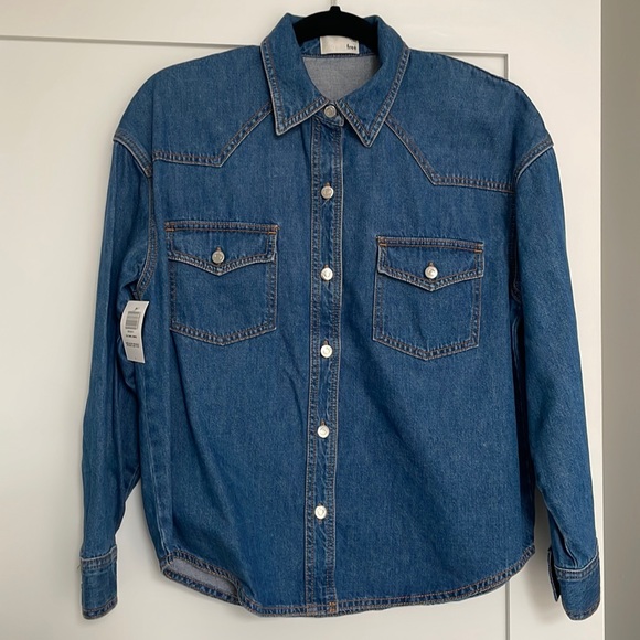Wilfred Free Dowling Denim Button Shirt - Picture 4 of 5